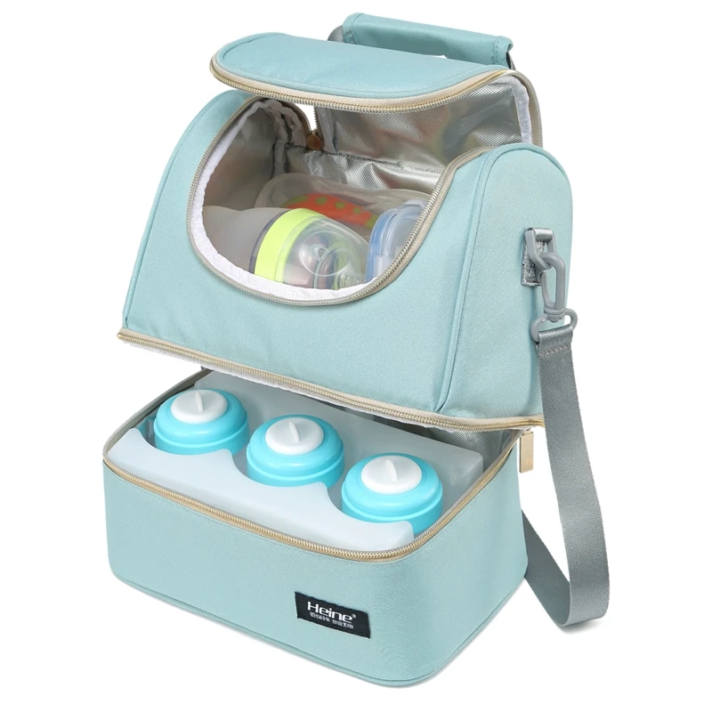 Heine двухслойная модная сумка для подгузников, рюкзак для мам, мессенджеры для беременных, Многоцелевая сумка для подгузников, сумки для