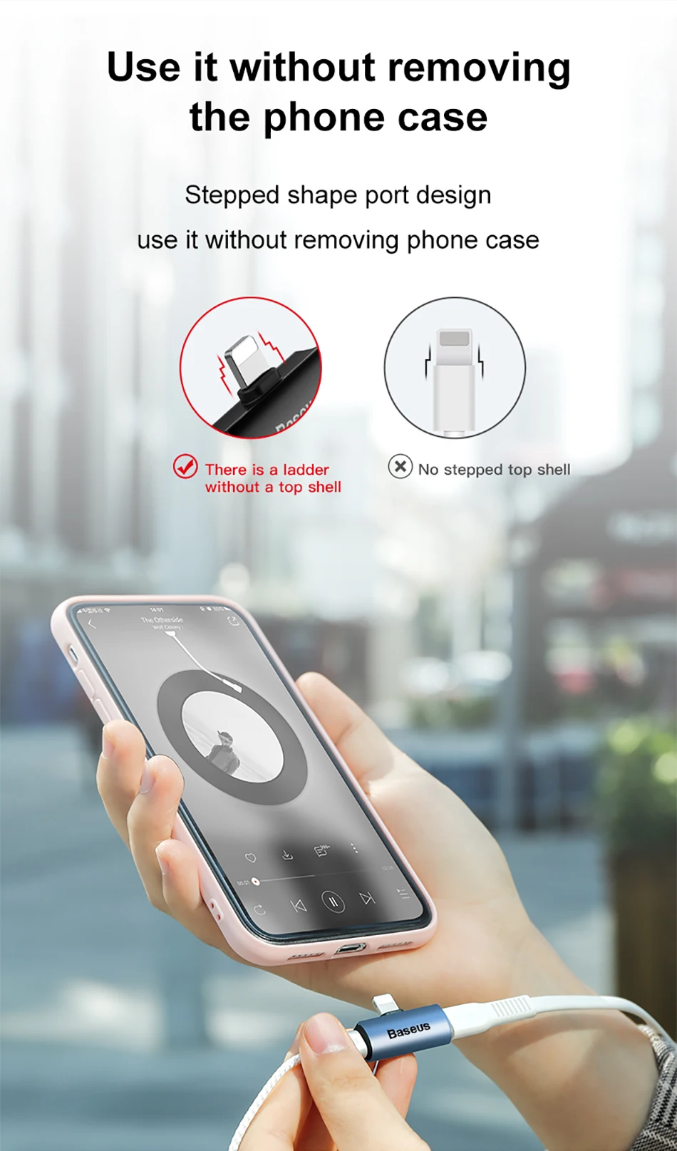 Baseus Aux адаптер для iPhone 11 Pro Max Xs Max Xr X 8 7 разъем наушников OTG кабель для Lightning сплиттер конвертер