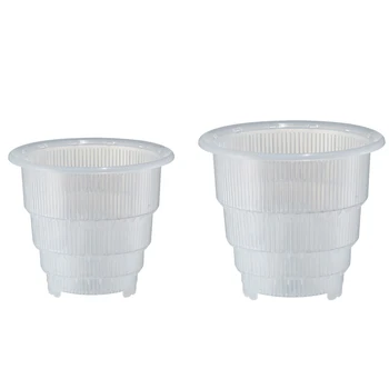 

Clear Plastic Orchid Pots with Holes Air Pruning Function and Root Growth Slots
