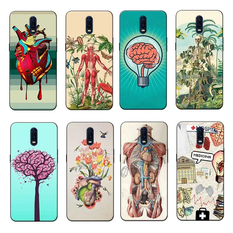 

For oneplus one plus 7 pro 7 6 6t 5t Clear Soft Silicone Phone Case Medical Human Organs Brain Meridian Kidney