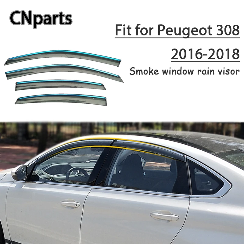 Автомобильные запчасти 4 шт. ABS для Peugeot 308 2016 2017 2018 автомобильный козырек от дыма
