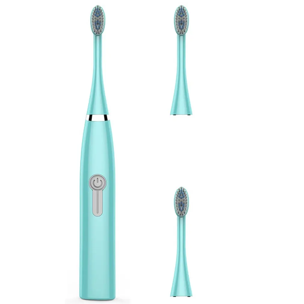 Blue 3 Brush Head Электрическая зубная щетка для мужчин и женщин, для взрослых, домашняя, не перезаряжаемая, для мягких волос, автоматическая, водонепроницаемая, звуковая зубная щетка - Цвет: Blue 3 Brush Head