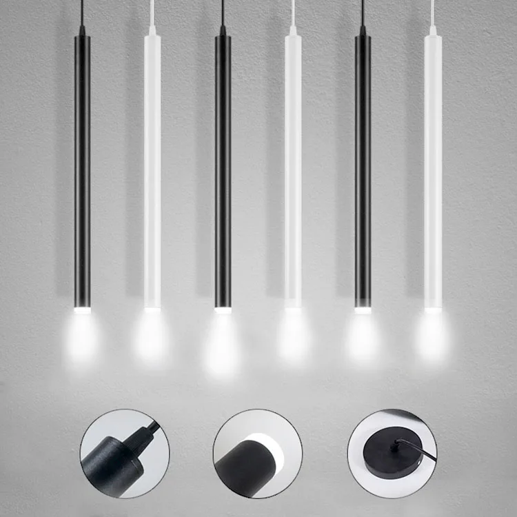 

Modern LED Pendant Lights COB Pendant Lamp 3W Long Tube down light Island Bar Counte Shop Room Kitchen hanging lamp luminaire