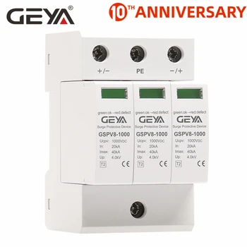 

Free Shipping GEYA PV SPD 2P 3P 600V 1000V DC Surge Protector SPD DC 500V