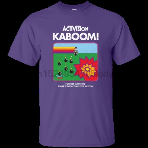 Спортивная Kaboom Atari 2600 Ретро игра картридж футболка для мужчин и женщин тройник S-3XL