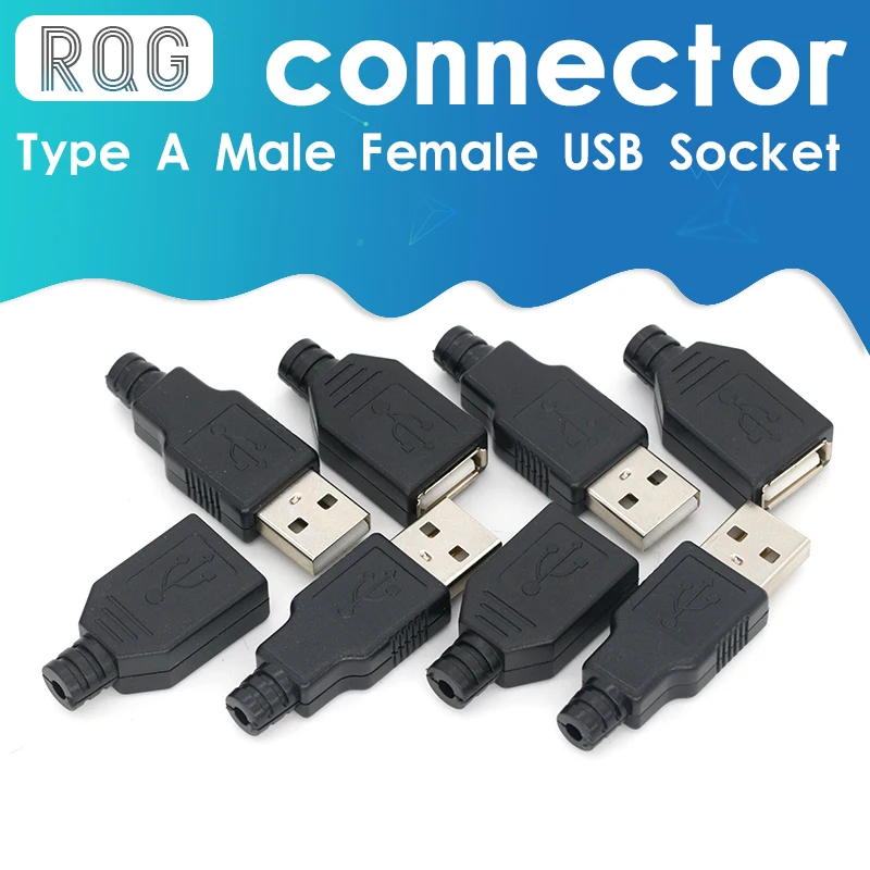 5Pcs Mini USB 8 Pin Male Socket Connector With Plastic Cover 