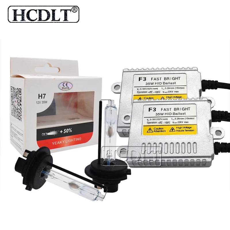 HCDLT 35W Xenon Kit Yeaky H1 4500K Car Headlight Bulbs H3 5500K H7 6500K D2H H11 AC 12V Fast Start HID Conversion Ballast Kit