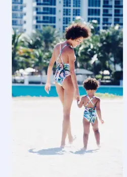 

Family Matching Swimwear Mom and Daughter Bohemia Beach Bath Swimsuits Family Look Bikini Mommy and Me Matching Dresses Outfits