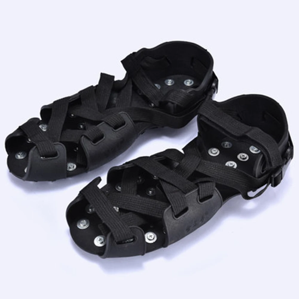 1 Pair Skiing Hiking Universal Walking Outdoor Climbing Crampons With Straps Non Slip Shoe Cover 32 Stud Traction Ice Snow Grips
