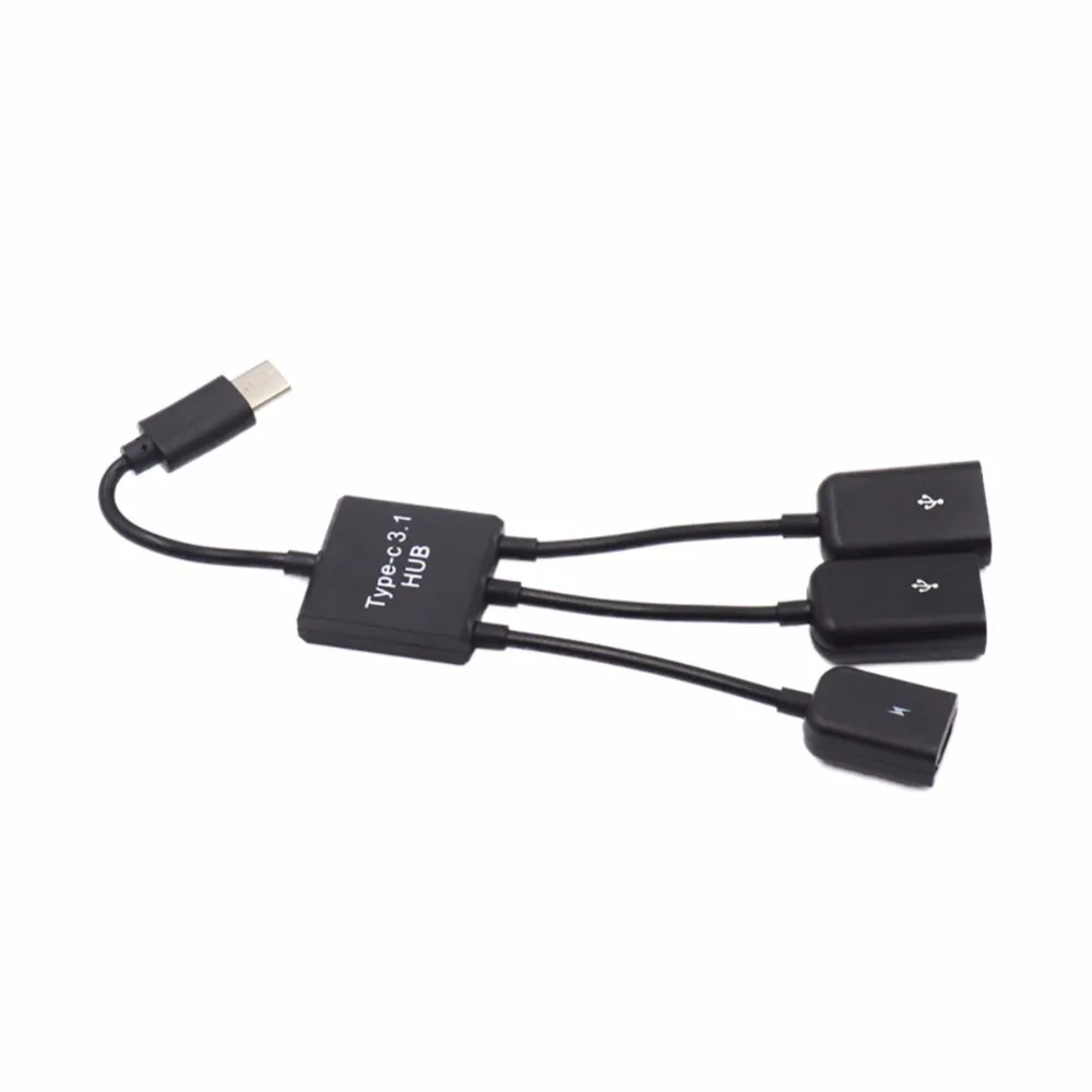 Недавно Micro USB OTG 3 Порты и разъёмы Мощность зарядный хаб кабель сплитер разъем адаптер для смартфона планшетный компьютер ПК