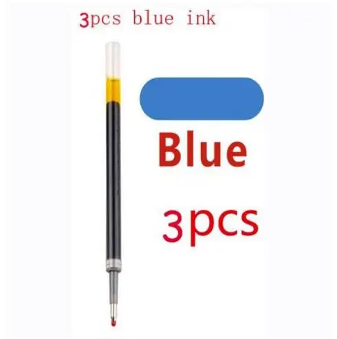 3pc blue Refills Оригинальная ручка-знак Xiaomi Mijia 0,5 мм, швейцарская сменная ручка, Япония, черные чернила, ручки для подписи, школьные канцелярские принадлежности, прочная шариковая ручка - Цвет: 3pc blue Refills