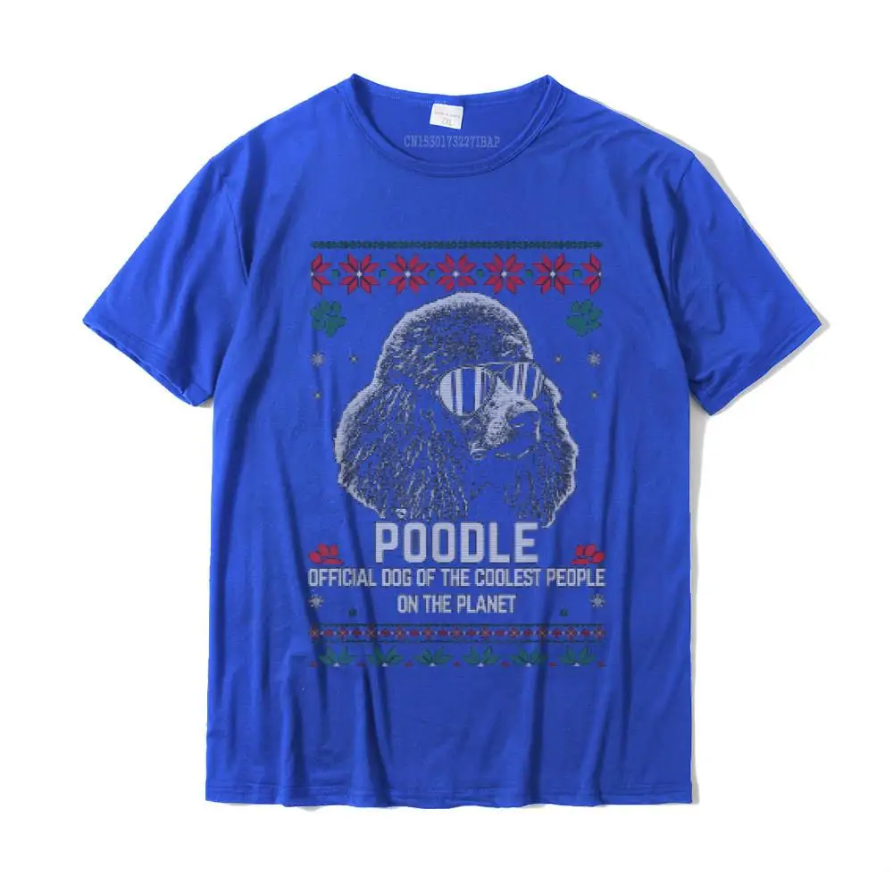 Design Tops Tees Retro Short Sleeve Men's T Shirts TpicOriginaltitle cosie Thanksgiving Day T-Shirt O Neck Drop Shipping Dog of the Coolest Poodle Christmas T-Shirt__MZ15827 blue