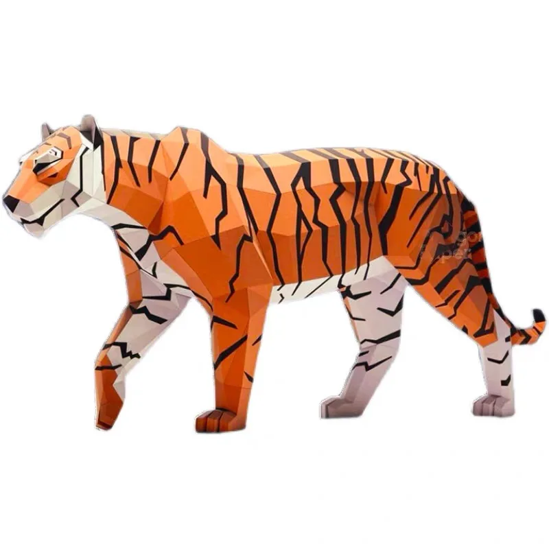 Quebra Cabeça 3D Animal Safari Tigre Colagem Papercraft Miniatura HAS  BRASIL