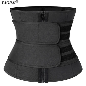 

YAGIMI Sweat Belt Shaping Latex Waist Trainer For Women Firm Modeling Body Shaper Corset Slimming Shapewear Fat Burning Shapers