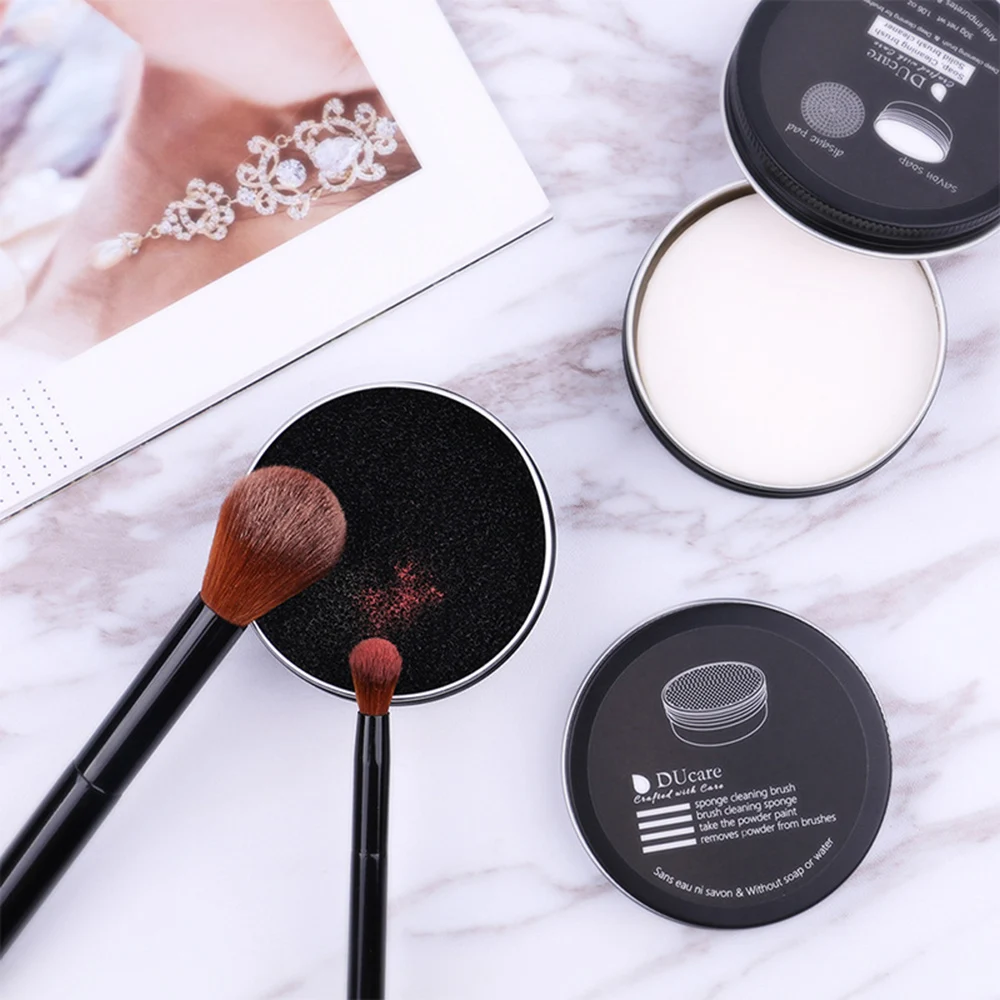 1 шт. щетка для макияжа очищающая мыло мытья силиконовый коврик коробка