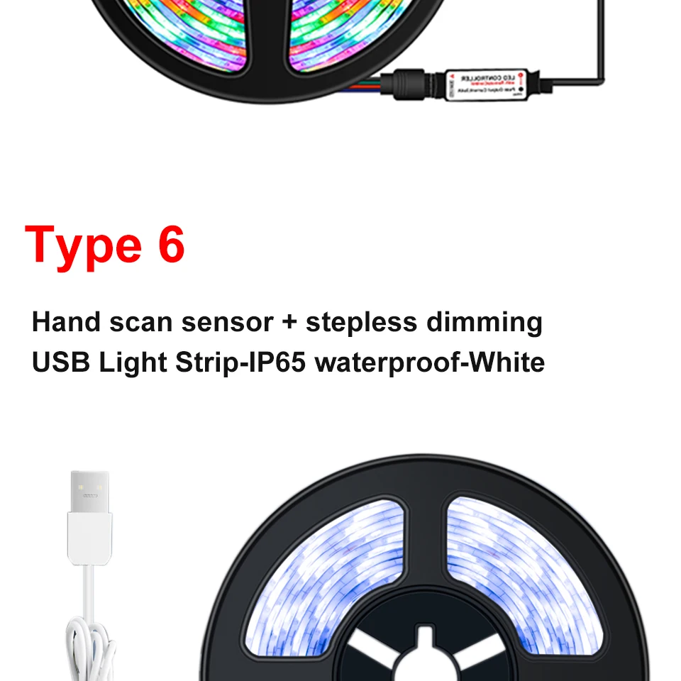 FOXGBF Motion sensor LED Night light Bed Cabinet Stairs light USB LED Strip lamp 5V For TV Backlight lighting 1M 2M 3M 4M 5M (16)