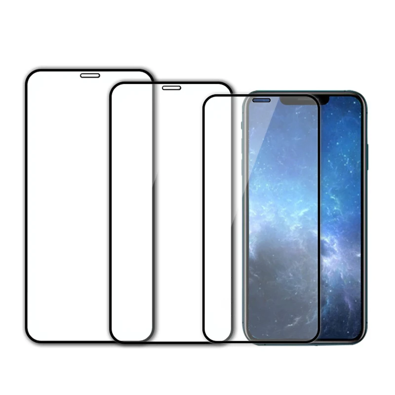 

10PCS Tempered Glass For iPhone 11 Pro Max iPhone11 Full Cover Screen Protector Protective Hard Film Curved Edge