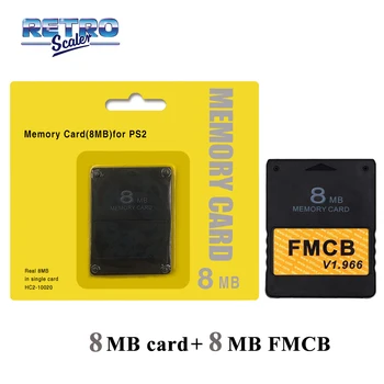 

RetroScaler Memory Crad Pack 8MB for ps2+V1.966 FMCB Free McBoot Card 8MB/16MB/32MB/64MB for PS2