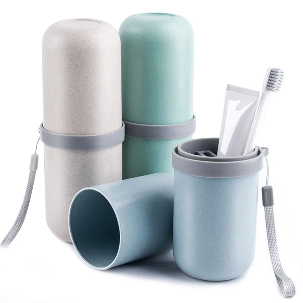 Aush дорожная чашка для мытья зубной пасты, зубная щетка, перегородка, коробка для хранения, уличная чистка зубов, чашка, портативные аксессуары для ванной комнаты