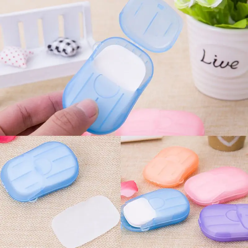 20Pcs/Box Portable Travel Disposable Soap Paper Make Foaming Scented Bath Washing Hands Mini Cleaning Supplies | Дом и сад