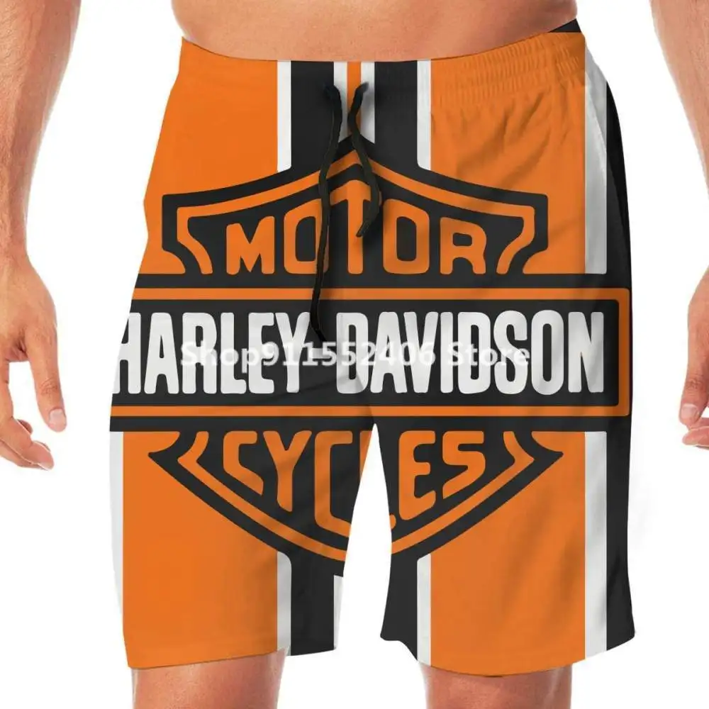 Летние пляжные шорты Harley Davidson TRs Motor Cycle мужские 3D брюки с принтом аниме
