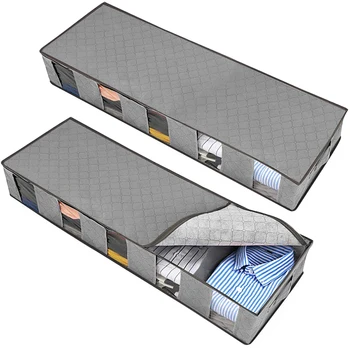 

Underbed Storage Bags Containers Clothes Storage Under Bed Storage Bag for Clothes 2 Pcs