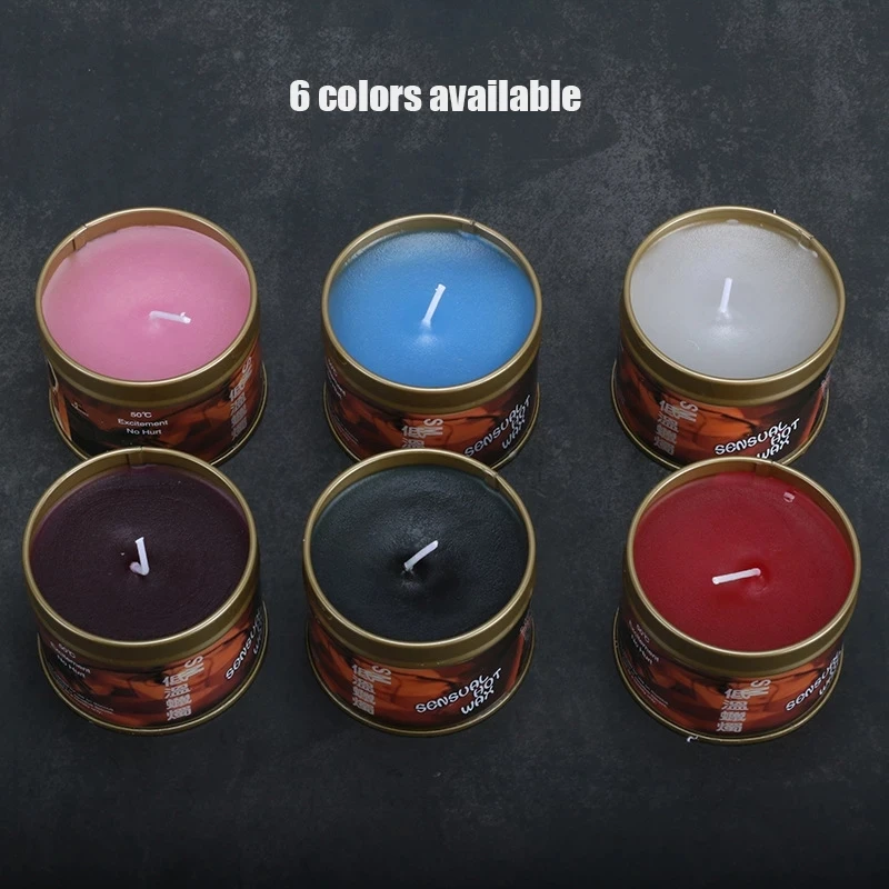 2pcs/box Low Temperature Candle SM Fun dripping wax Adult sex candles Tinplate boxed Multicolor cosmetic wax Scented candle