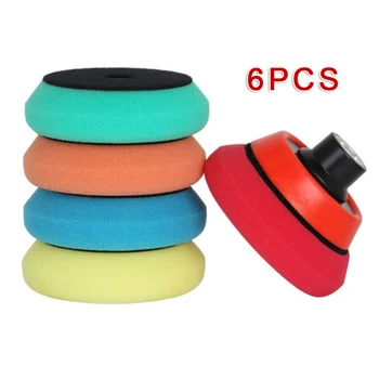 

Universal 6pcs 3Inch Polishing Buffing Pads For Car Paint Sponge Kit Set Waxing Furniture Car Styling Accessories