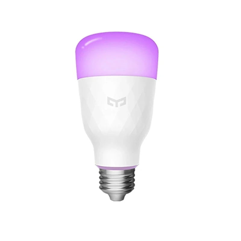 Умный светодиодный светильник Xiaomi Yeelight, цветная версия E27, 10 Вт, 800 люменов, Wi-Fi, пульт дистанционного управления, работает с домашним приложением MIJIA Smart Home - Цвет: 1 piece