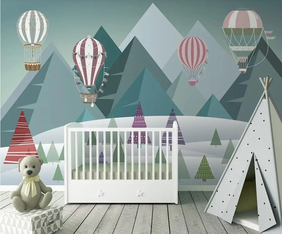 Childrens room interior background wallpaper Customized new Nordic hand painted nautical boat 5 QQ截图20200620145834