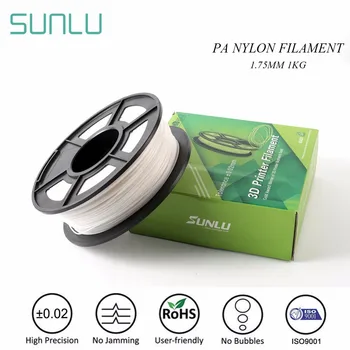 

SUNLU PA Nylon V2 3D Filament For 3D Printer Need Platform High tensile Strength Filament 1.75mm 1KG/2.2LBS With Spool