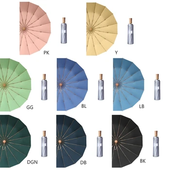 

Pocket Mini Umbrella Titanium Silver Anti UV Sun Rain 3 Folding Umbrellas for Women Men Super Sunscreen UPF50+ 16 Ribs