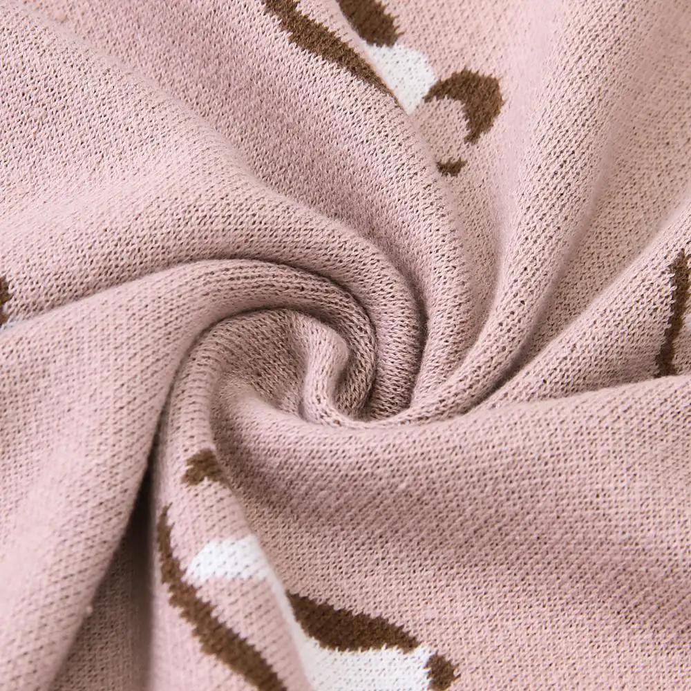 Baby Blankets Knitted 100%Cotton Super Soft Infant Kids Boys Girls Swaddle Wrap Blanekts Cartoon Towels 100*80cm Newborns Quilts