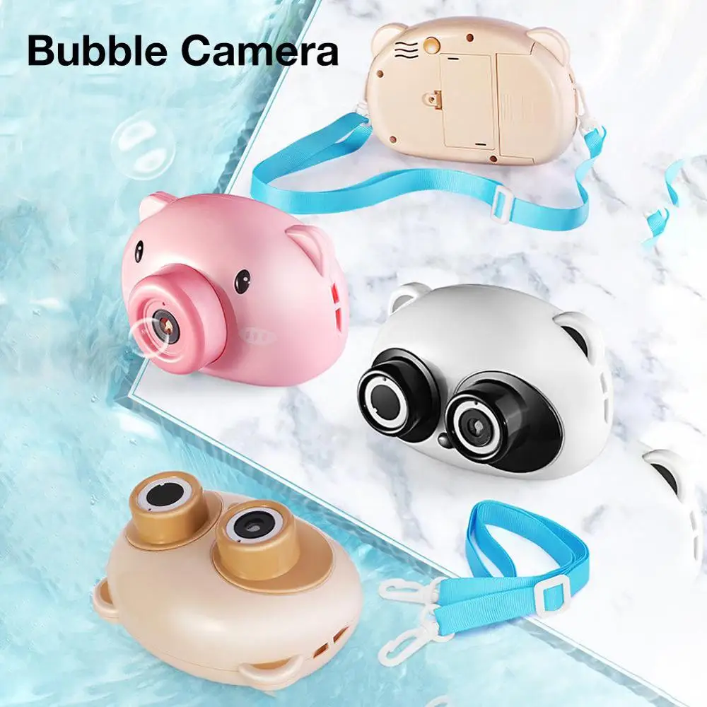 

Automatic Funny Cute Cartoon Pig Animal Soap Children Bubble Maker Camera Bath Wrap Machine Toys Bubble Gifts for Kids and Girls