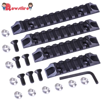 

4Pcs Jingji Nylon Keymod Rails For RIS/RAS/Rails With Keymod System - Black