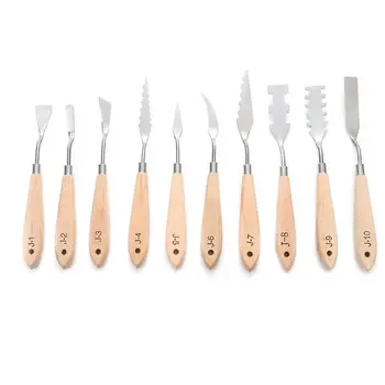 

Stainless Steel Painting Palette Knife Oil Paint Spatula Mixing Scraper Art Tool O26 19 dropship