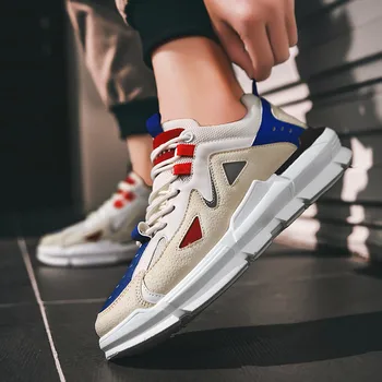 

New Men's mesh Shoes Lace-Up Fashion Breathable Men Casual Shoes Brand Men Sneakers Men FLats Tennis Masculino Zapatillas Hombre