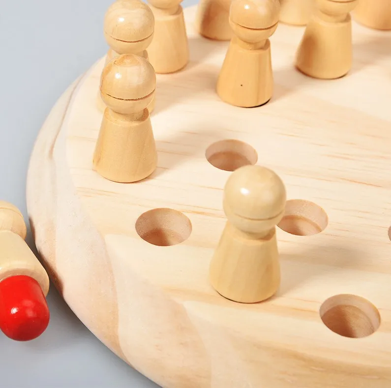 

Memory Chess Parent And Child Adult Color Memory Tabletop Game 3-Year-Old Or above Toy Chess Wooden Children'S Educational Toy