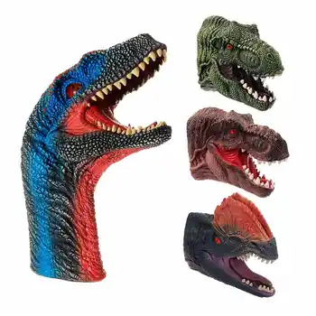 14 Styles Soft Doll Dinosaure Hand Puppets Figure Head Animal Arm Dino Toys For Stories