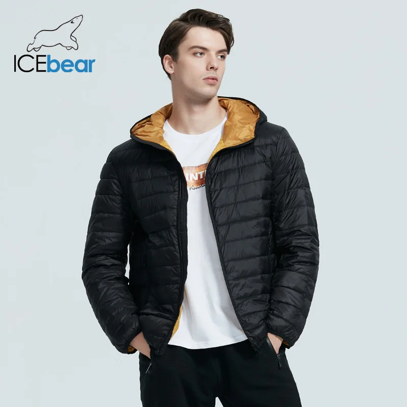  ICEbear 2020 Новый легкий мужской пуховик стильная повседневная мужская куртка мужская одежда с капюшоном бренд мужской одежды MWY19998D 