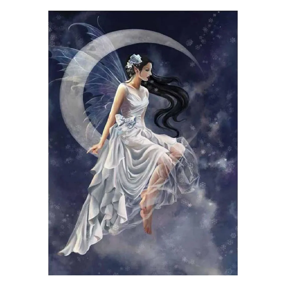 Cross Stitch Kits Stamped DIY 11CT Fairy Printed Eco-cotton Thread Embroidery Needlework Sets Home Wall Hanging Decor Cross Stitch Kit Embroidery Hoop Cross Stitch Tools