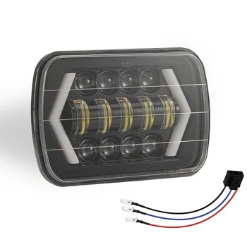 

2pcs 300W 7in LED Headlights Headlamp with High Low Beam for Off-road Vehicle Truck Bus _WK