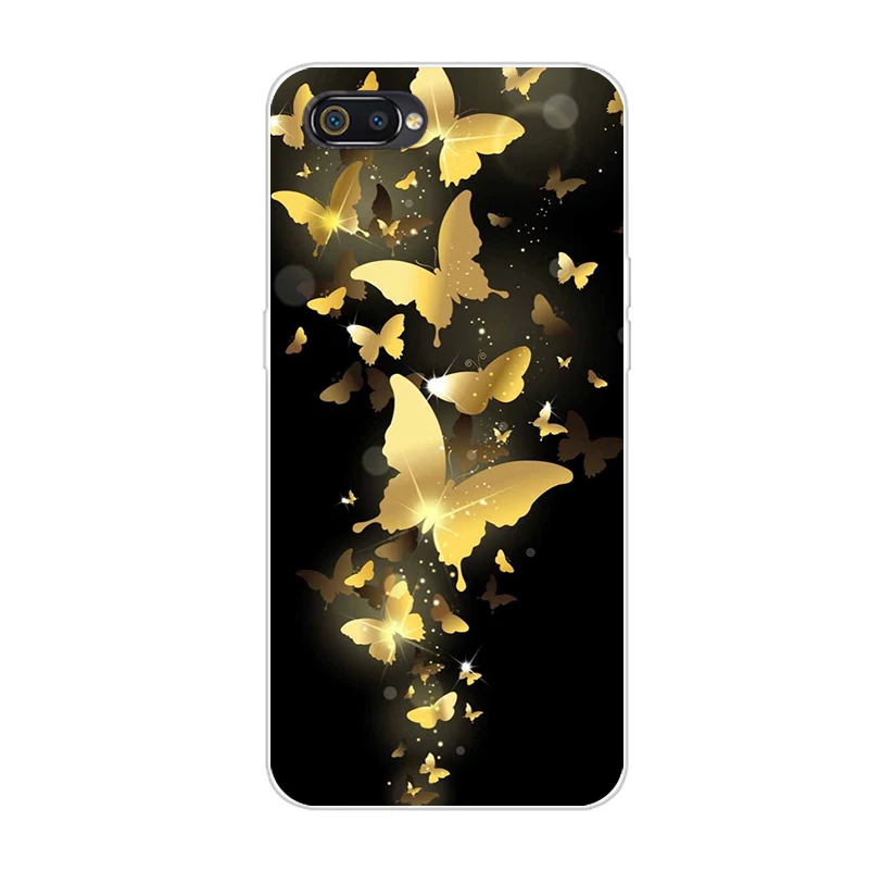Тёмно-синий Чехол Realme C2 Realme C2, чехол 6,1, мягкий силиконовый чехол из ТПУ с рисунком для телефона OPPO Realme C2 C 2 RealmeC2 RMX1941 - Цвет: Тёмно-синий