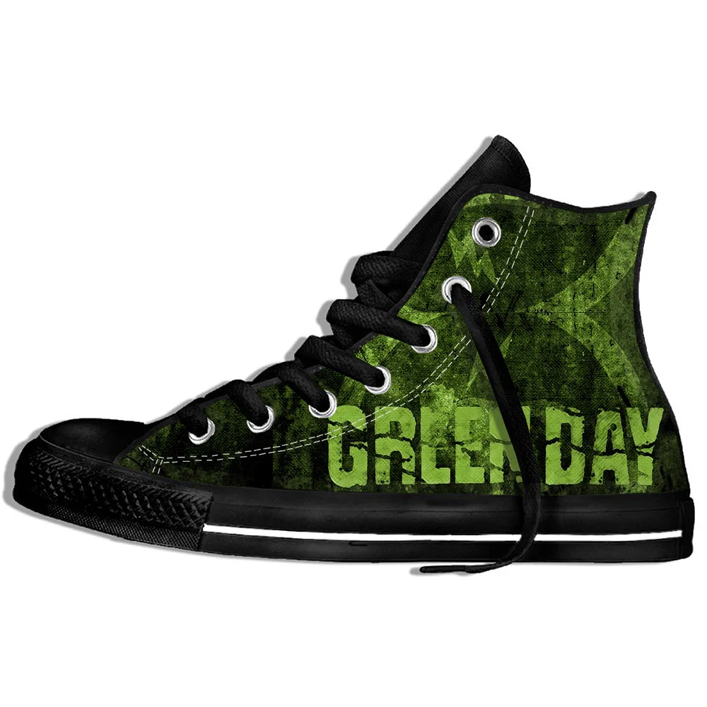 

2019 Hot Fashion Printing hIgh top Sneakers Green day Unisex Lightweight Casual Shoes