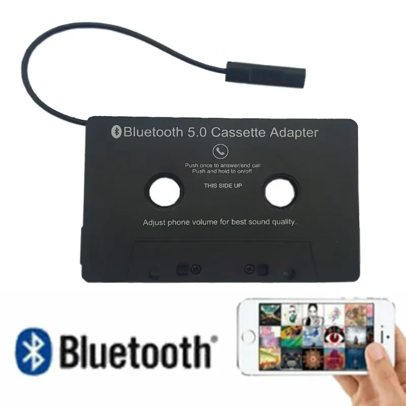 

Bluetooth 5.0 Music Car Audio Receiver Cassette Player Adapter MP3 Converter for iPhone Samsung Nokia HTC Smart Cellphones Table