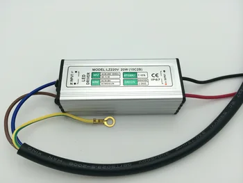 

20W Floodlight LED Driver IP65 Waterproof Floodlight Lighting Transformer AC 90V-265V Output DC30-36V 600ma DC OEM