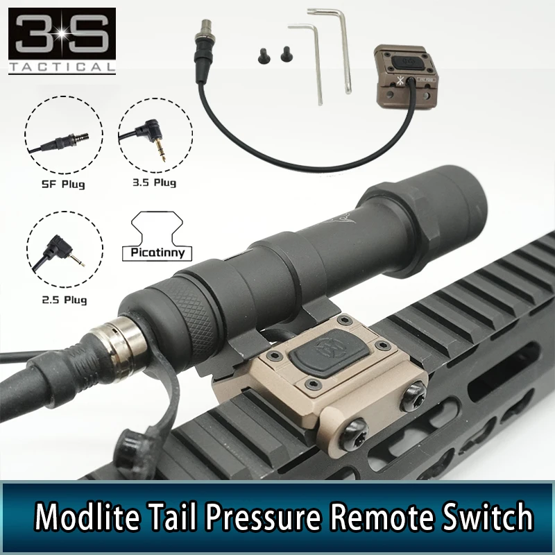 Details about   2PCS Tactical Flashlight Tail Switch Weapon Light Remote Switch for M300 M600 