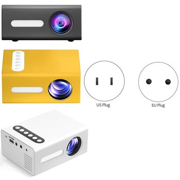 

T300 LED Mini Projector HD 1080P Support AV,USB,HDMI,TF Input Portable Projector Home Media Video Player