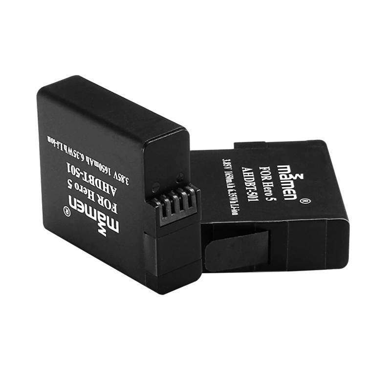 ABHU-Mamen 2 шт Gopro 501 AHDBT-501 батарея для цифровой камеры+ USB двойное зарядное устройство 2 порта для Gopro Hero 5 6 7 S порт экшн-камеры Ba