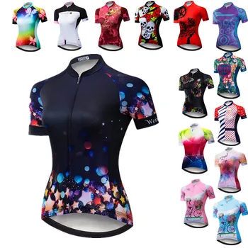 

Weimostar Bike Team Cycling Jersey Women Short Sleeve Cycling Clothing Anti-Sweat Bicycle Shirt Road MTB Bike Jersey Tops Ropa